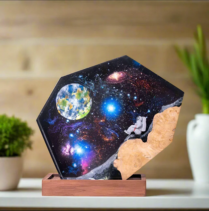 Moonview Space Resin Table Lamp