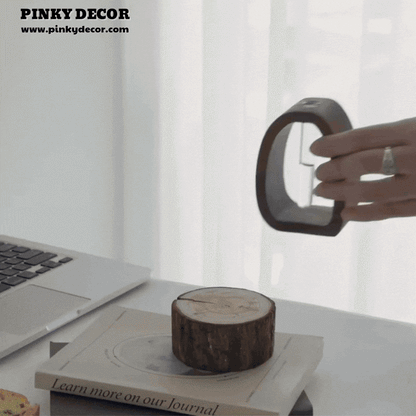 Solid Wood Flower Glass Plant
