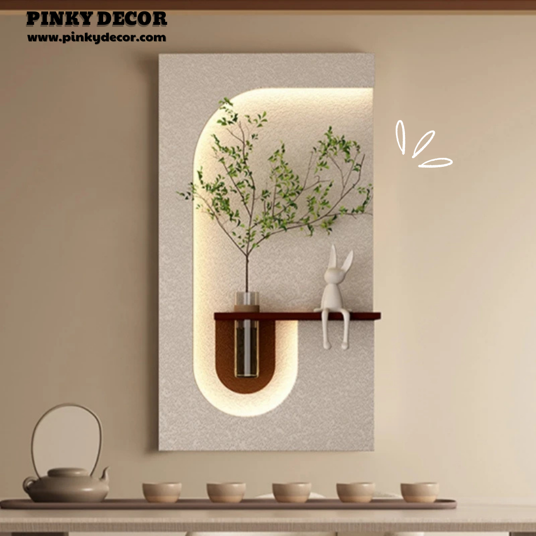 Modern LED Wall Art with Built-in Planter | Space-Saving Wall Decor for Small Living Rooms #1