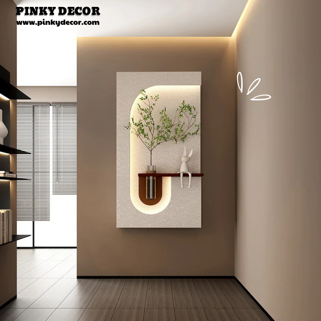 Modern LED Wall Art with Built-in Planter | Space-Saving Wall Decor for Small Living Rooms #1