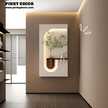 Modern LED Wall Art with Built-in Planter | Space-Saving Wall Decor for Small Living Rooms #1